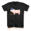 Funny Police Officer Pig Cop and Doughnut T Shirt