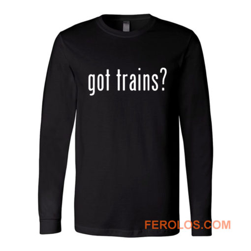 Funny Train Model Locomotive Steam Railroad Engine Long Sleeve