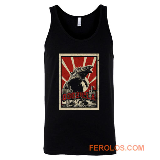 Godzilla Retro Vintage Tank Top