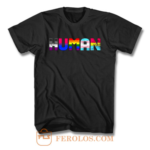 Human Lgbt Gay Pride Month Transgender Rainbow Equal T Shirt