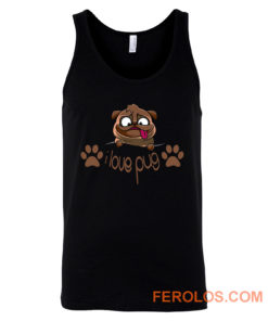 I Love Pug Dogie Lover Tank Top