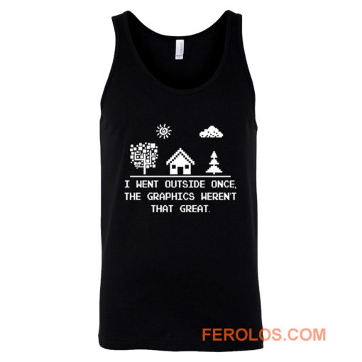 I Went Outside Once Retro Gaming Tank Top