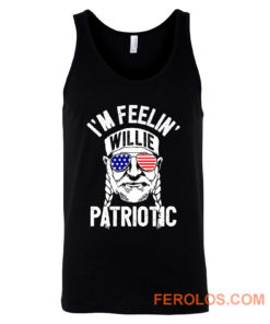 Im Feelin Willie Patriotic Murica Willy Nelson 4th of July Tank Top