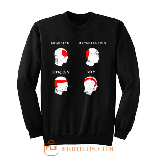 Kratos Head Ache Boy Chart God Of War Meme Sweatshirt