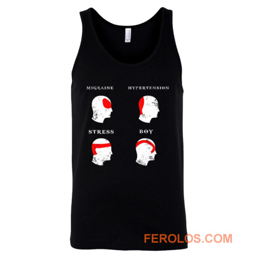 Kratos Head Ache Boy Chart God Of War Meme Tank Top