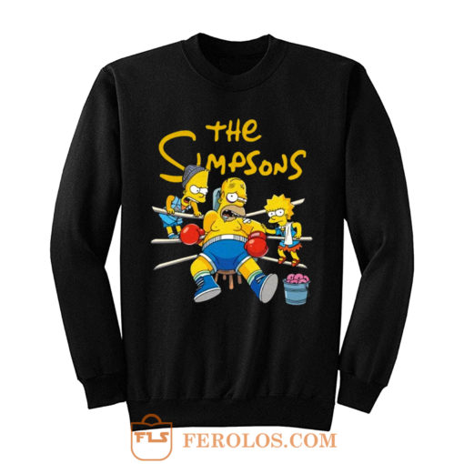Lisa and Bart Simpsons Go Daddy Go Support For Boxing Sweatshirt