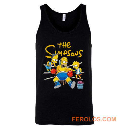 Lisa and Bart Simpsons Go Daddy Go Support For Boxing Tank Top