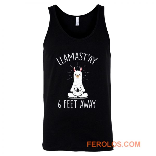 Llamastay Yoga Llama Social Distancing Tank Top