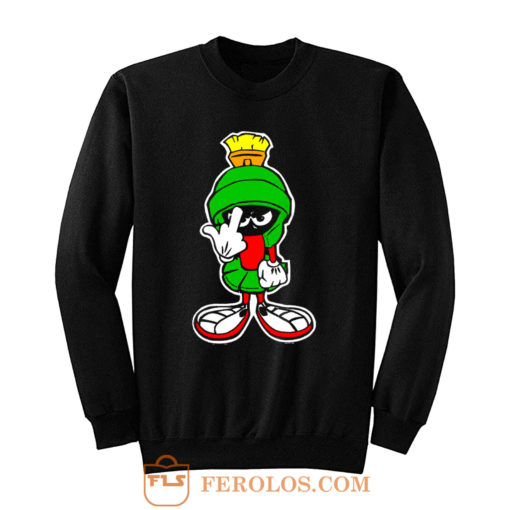 MARVIN THE MARTIAN Showing Midle Finger Sweatshirt