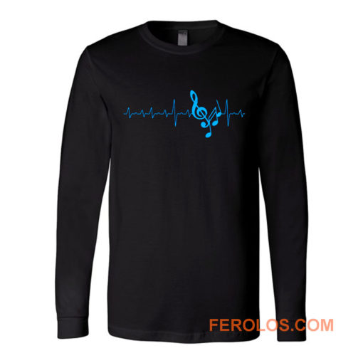 Musical Notes Heartbeat Long Sleeve