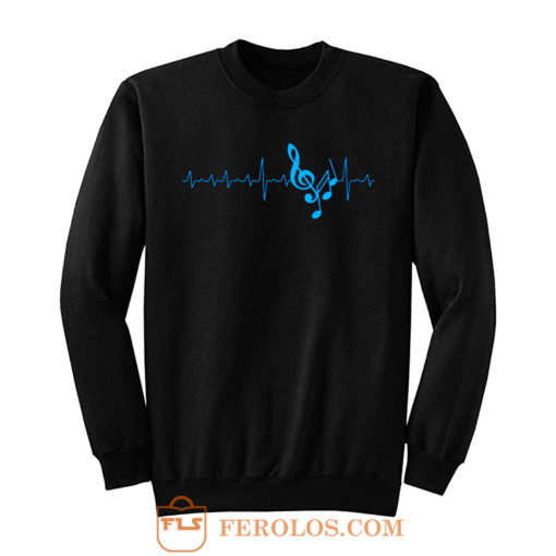 Musical Notes Heartbeat Sweatshirt