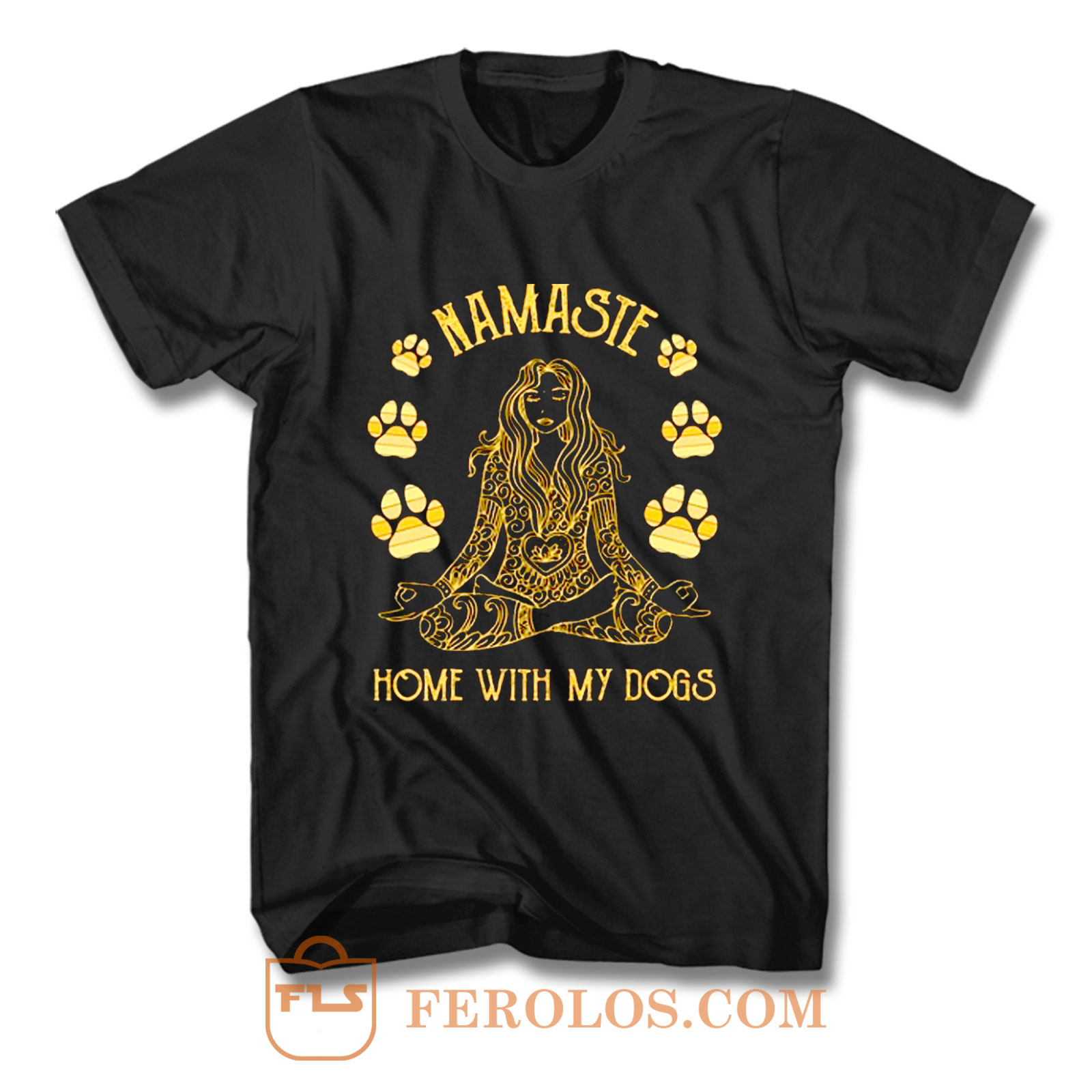 Meter Krimpen Verstikkend Namaste Home with My Dog Yoga T Shirt | FEROLOS.COM