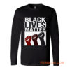 No Justice No Peace Black Lives Matter 3 Fist Long Sleeve