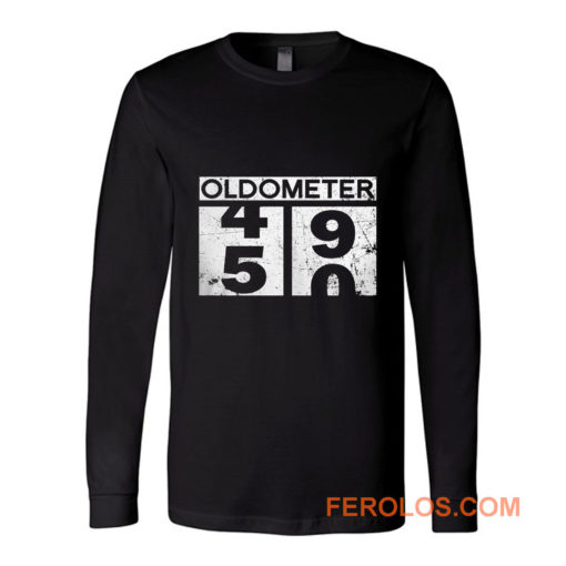 Oldometer 50th Birthday Counting 49 50 Long Sleeve