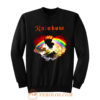 Rainbow Rising Hand Album Clouds Rock Roll Music Heavy Metal Sweatshirt