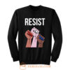 Reistst Womens Fists Political Sweatshirt