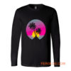 Retro 80s Neon Summer Beach Sunset Long Sleeve