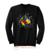 Rubik Cube Retro Vintage Colorful Cube Game Math Sweatshirt