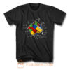 Rubik Cube Retro Vintage Colorful Cube Game Math T Shirt