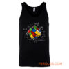 Rubik Cube Retro Vintage Colorful Cube Game Math Tank Top