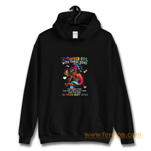 September Girl With Three Sides Hoodie