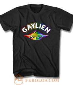 UFO Gay Pride Gaylien Funny Gay Pride T Shirt
