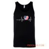 USA Flag Heart 4th Of July Tank Top