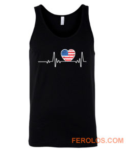 USA Flag Heart 4th Of July Tank Top