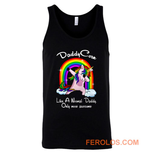 Unicorn Daddy And Rainbow Tank Top