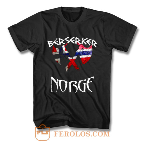 Vintage Viking Berserker Norway Norge T Shirt