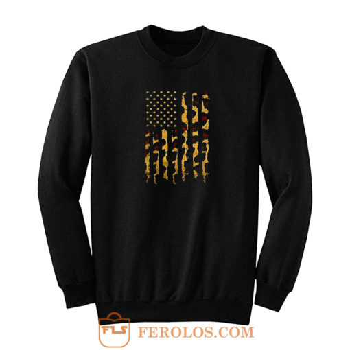 Cheetah American Flag Sweatshirt