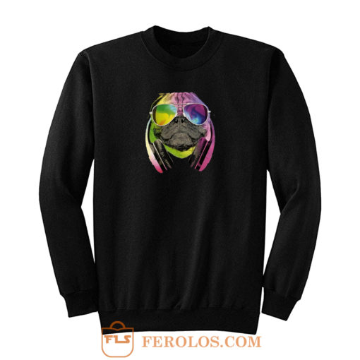 Dj Pug Colourful Sweatshirt