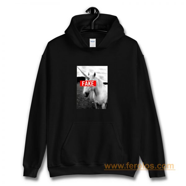 Fake Unicorn Hipster Funny Hoodie