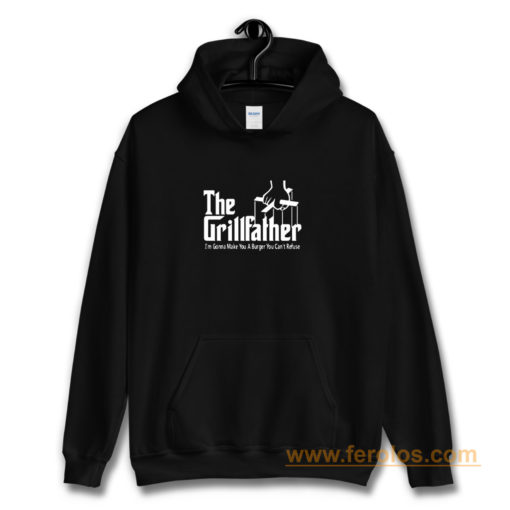 Grillfather Funny Fathers Day Bbq Barbecue Grill Dad Grandpa Hoodie