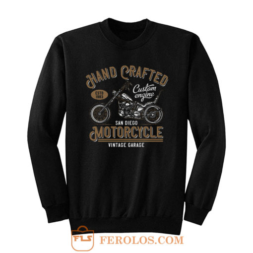 Hand Crafted Motorcycle Vintage Sweatshirt