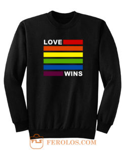 Love Wins Lgbt Gay Pride Rainbow Awesome Sweatshirt