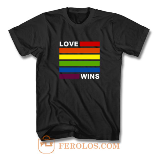 Love Wins Lgbt Gay Pride Rainbow Awesome T Shirt