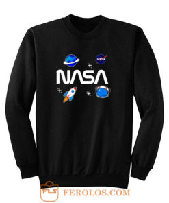 Neon Riot Nasa Planets Funny Helmet Spaceship Sweatshirt