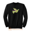 Peace Floral Bird Flower Peace Symbol Sweatshirt