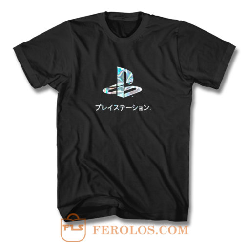 Playstation Japan Text Retro T Shirt