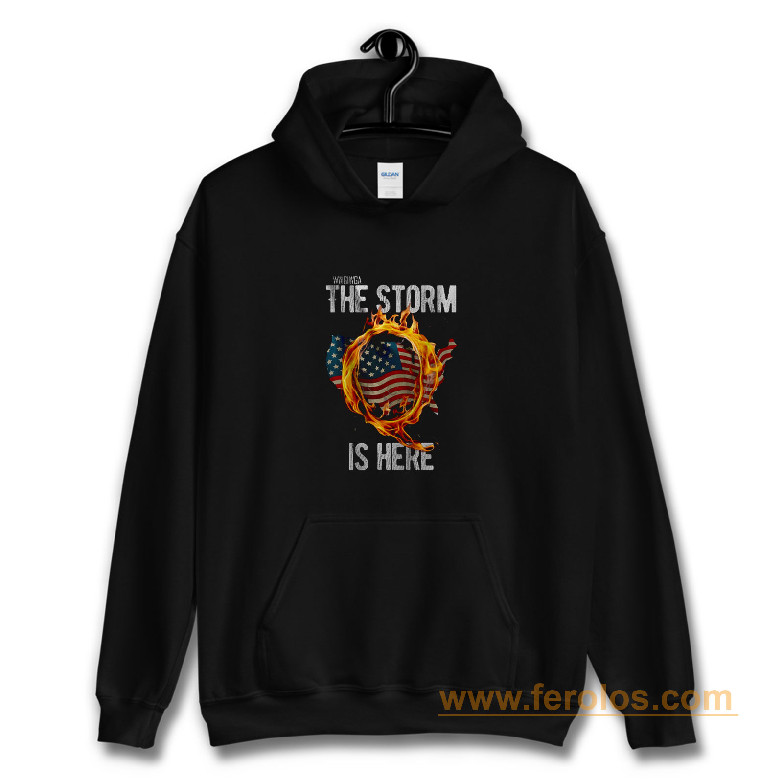 ZFSM QAnon We are Q WWG1WGA Enjoy The Show Mens Hoodie Pullover Hoodie Sweatshirt with Pocket
