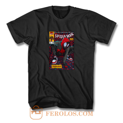 Spiderman Portrait Spiderverse T Shirt