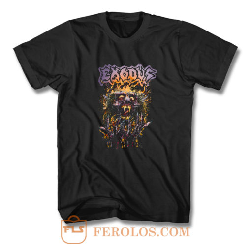Splatter Head Exodus Band T Shirt