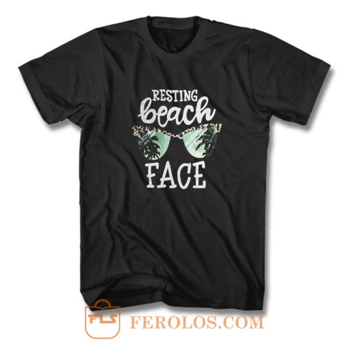 Sun Glasses Resting Beach Face T Shirt