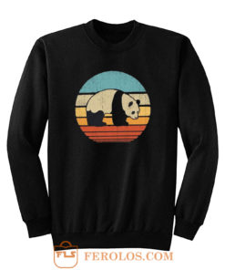 Sunset Bear Vintage Panda Sweatshirt