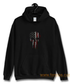 Usa American Military Skull Hoodie