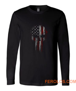 Usa American Military Skull Long Sleeve