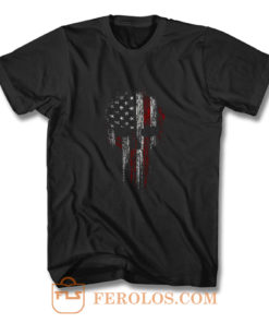 Usa American Military Skull T Shirt