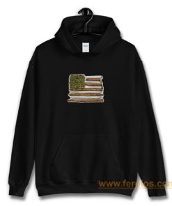 Weed Flag America High Drug Funny Hoodie