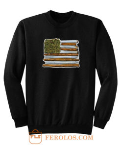 Weed Flag America High Drug Funny Sweatshirt